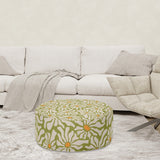 70s Retro Daisies Inflatable Ottoman – Midcentury Flower Power Lounge Seat