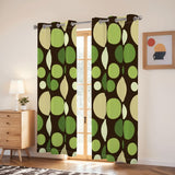 Midcentury Modern Blackout Curtains: 70s Retro Polka Dots Multi Sizes