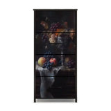 Baroque Still Life Print 4-Drawer Dresser – Moody Lightweight Storage - retro dresser