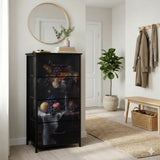 Baroque Still Life Print 4-Drawer Dresser – Moody Lightweight Storage - retro dresser