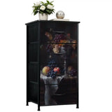 Baroque Still Life Print 4-Drawer Dresser – Moody Lightweight Storage - retro dresser
