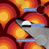 Large Retro 70s Area Rug 12x9 ft – Midcentury Plush Non-Slip Carpet