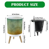 Scandi Style Planter with Wooden Legs: Earthy Tones Ombre Home Decor