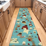 Retro Winter Animals Runner Rug 24" × 120" – Christmas Hallway Decor