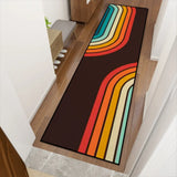 Black Rainbow 70s Retro Shower Curtain - Midcentury Style Home - retro bathroom
