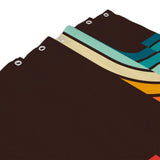 Black Rainbow 70s Retro Shower Curtain - Midcentury Style Home - retro bathroom