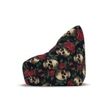 Black Red Green Gothic Bean Bag Chair Cover - Skulls and Roses Decor for Game Rooms Lounge Living Room - 2 sizes