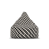 Black White Retro 60s Mod Style | Chessboard Bean Bag Chair Cover in 2 Sizes - 27’’ × 30’’ × 25’’ / Without insert