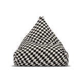 Black White Retro 60s Mod Style | Chessboard Bean Bag Chair Cover in 2 Sizes - 38’’ × 42’’ × 29’’ / Without insert