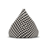 Black White Retro 60s Mod Style | Chessboard Bean Bag Chair Cover in 2 Sizes - retro ads