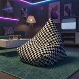Black White Retro 60s Mod Style | Chessboard Bean Bag Chair Cover in 2 Sizes - retro ads