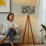 Black White Zebra Flower Pot - Retro Animal Print Wooden Legs Plant Pot - retro ads
