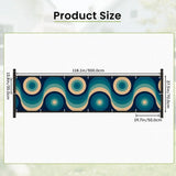 Blue Mid-Century Outdoor Privacy Screen – Waterproof Balcony Cover - Retro Privacy Screen