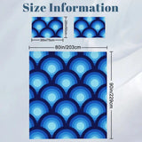 Blue Peacock Eye Full Size Duvet Cover Set: Retro 70s Microfiber - retro bedding