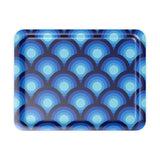 Blue Peacock Eye Full Size Duvet Cover Set: Retro 70s Microfiber - retro bedding