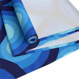 Blue Peacock Eye Retro 70s Table Runner in 2 Sizes - Midcentury Decor - retro table linen