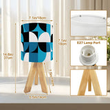 Blue Retro Tripod Lamp – Mid Century Accent Light with Remote Control - retro table lamps