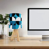 Blue Retro Tripod Lamp – Mid Century Accent Light with Remote Control - retro table lamps