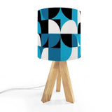 Blue Retro Tripod Lamp – Mid Century Accent Light with Remote Control - US Plug - retro table lamps
