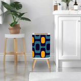 Blue Yellow Retro 70s Scandi Style Planter with Wooden Legs - retro plant pot