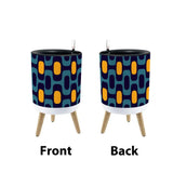 Blue Yellow Retro 70s Scandi Style Planter with Wooden Legs - retro plant pot