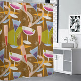 Bold 60s Midcentury Modern Shower Curtain – Retro Bathroom Decor - retro bathroom