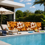 Bold 70s Flowers Privacy Screen – Waterproof Patio & Balcony Cover - Retro Privacy Screen