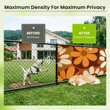 Bold 70s Flowers Privacy Screen – Waterproof Patio & Balcony Cover - Retro Privacy Screen