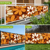Bold 70s Flowers Privacy Screen – Waterproof Patio & Balcony Cover - Retro Privacy Screen