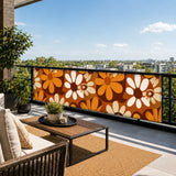 Bold 70s Flowers Privacy Screen – Waterproof Patio & Balcony Cover - Retro Privacy Screen
