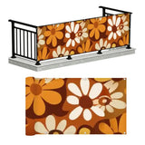 Bold 70s Flowers Privacy Screen – Waterproof Patio & Balcony Cover - Retro Privacy Screen
