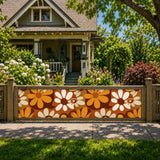 Bold 70s Flowers Privacy Screen – Waterproof Patio & Balcony Cover - Retro Privacy Screen