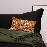 Bold Floral 70s Premium Pillow Flower Power Midcentury Style Home Accent - retro pillow