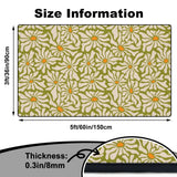 Bold Retro 70s Daisies Carpet – Soft Rectangular Floral Area Rug - retro rug