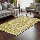 Bold Retro 70s Daisies Carpet – Soft Rectangular Floral Area Rug - retro rug