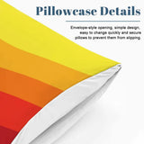 Bright 70s Retro Double Duvet Cover Set: Orange Yellow Red Full Size Bedding - retro bedding