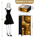 Brown Black Midcentury Modern Retro 70s Dresser – 4-Drawer Storage - One Size - retro dresser