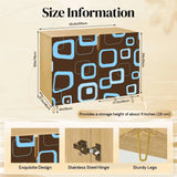 Brown Blue Atomic Midcentury Cabinet – Retro Wood Storage for Modern Homes - One Size - retro cabinet