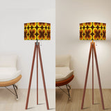 Scandi Tripod Floor Lamp, 1970s Geometric Flowers
