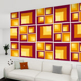 Retro 70s Stick and Peel Wallpaper: Mid-Century Modern Removable Mural