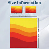 Bright 70s Retro Duvet Cover Set: Orange Yellow Red Queen Size Bedding Set