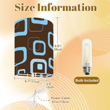 70s Retro Wall Sconces Set –  Smart LED, Blue Brown Geometric