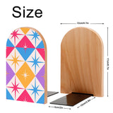 Size diagram of the Star Diamonds bookend: 12 cm wide, 17 cm high, base 10 by 5 cm