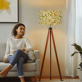 70s Retro Daisy Floral Tripod Floor Lamp: Mid-Century Modern Style
