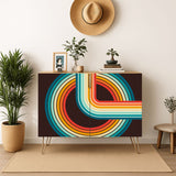 Retro Wooden Storage Cabinet with Hairpin Legs – Midcentury Modern Style