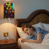 70s Retro Wall Sconces Set –  Smart LED, Geometric Rainbow