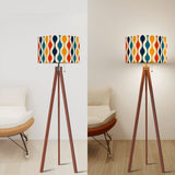 Retro 70s Tripod Floor Lamp:  Midcentury Modern Lighting with Remote