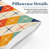 Midcentury Modern 60s Pattern Duvet Cover Set: Retro Diamond Bedding