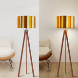 Nordic Retro Tripod Floor Lamp, Vertical Stripes