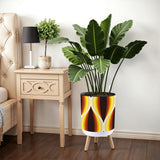 Retro Flower Pot - 70s Midcentury Scandi Style Plant Pot with Wooden Legs